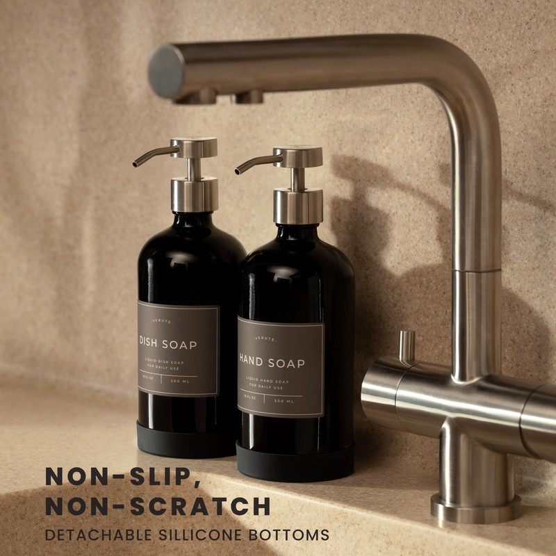 Hand and Dish Soap Dispenser for Kitchen and Bathroom, Set