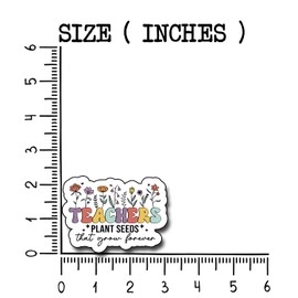 (3Pcs) Teacher Plant Seeds That Grow Forever Sticker, Teacher Decal Decorate Books Laptop Phone Water Bottles Kindles Stickers Tumbler Sticker Waterproof Vinyl Decorate Sticker 3" Inch