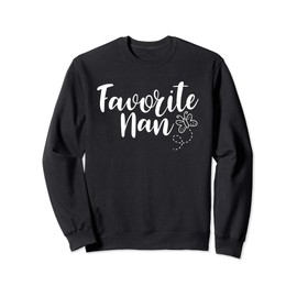 Favorite Nan - Cute Grandma Butterfly Design Sweatshirt