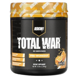 Redcon1 TOTAL WAR Total War 30 servings, Orange Crush, 1 unit, 399.84g / Redcon1 TOTAL WAR 토탈 워 30서빙, Orange Crush, 1개, 399.84g