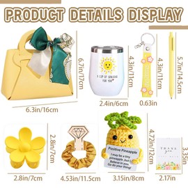 Qubccum 4 Sets Baby Shower Prizes for Game Player Baby Shower Winners Guest Gifts Cup Gift Bag Wedding Bridal Game Prizes (Yellow)