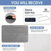 Homblizz Bath Stone Mat Non-Slip Stone Shower Mat -Quick Dry