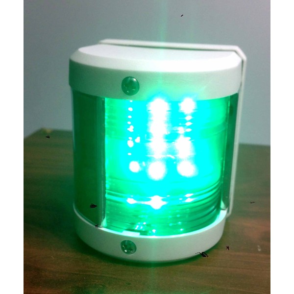 Pactrade Marine Boat Green Starboard Side LED Navigation Light Waterproof Boats Up to 12M