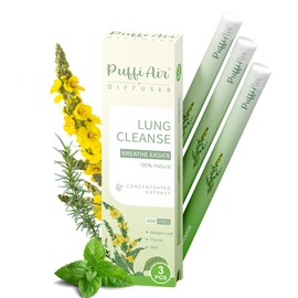 Herbal Diffuser Pen, Detox Diffuser with Mullein, Thyme & Mint for Better Breathing, All Natural Swap - Up to 600 Uses (Varies by Usage), 3 Diffusers, 1 Pack