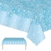 2pcs Pastel Blue Table Cloth Party Disposable Tablecloths,137 x274cm Shiny
