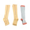 3Pairs Zipper Compression Socks Breathable Open Toe Over The Calf