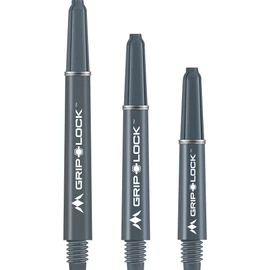Mission Darts S1090 GripLock Durable Nylon Shafts, Short Dart Stems, Grey