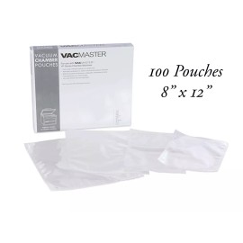 VacMaster 8" x 12" Vacuum Chamber / Sous Vide Pouches 3-mil (Qty 100) #30723
