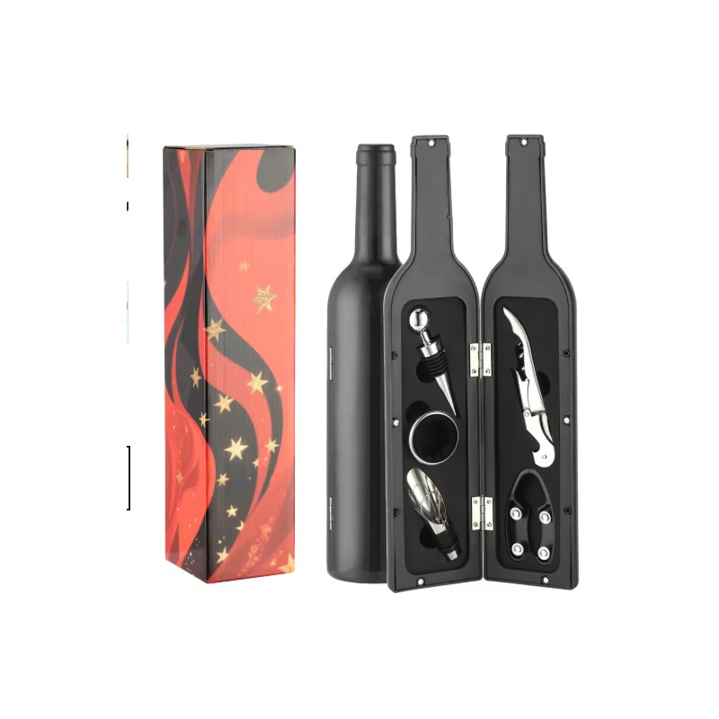 5-Piece Wine Accessory Set for Home Bars – Bottle-Shaped Corkscrew