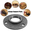 AOYHJA Black Pipe Fitting Bracket Floor Pipe Key clamp Through