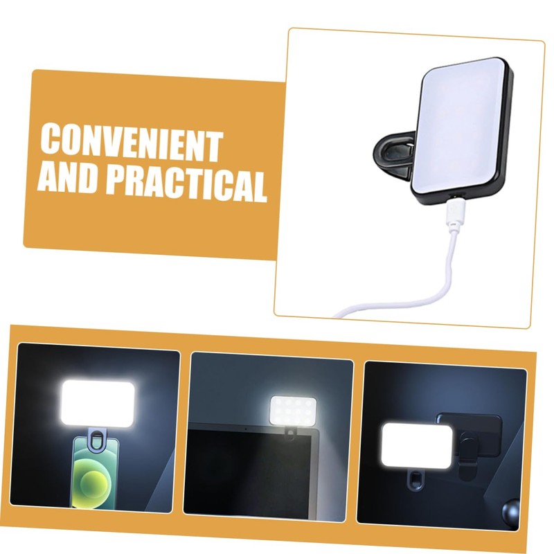 Operitacx Multi-functional Selfie Light Led Camera Light Clip Phone Computer