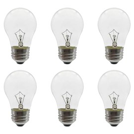 Appliance Oven Light Bulb A15 40 Watt Light Bulb,High Heat Incandescent Bulbs Resistant Appliance for Oven, Stove, Refrigerator, Microwave E26 Medium Base,6-Pack