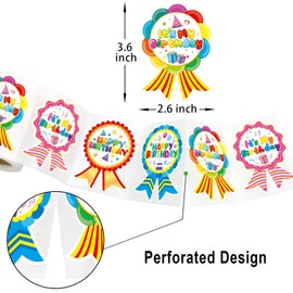 Fancy Land Happy Birthday Badge Stickers for Kids It's My Birthday Stickers Home Classroom Party Decoration 200 Pcs Rainbow