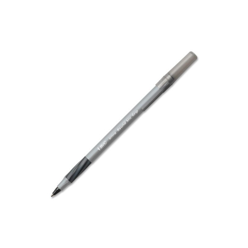Bic Ultra Round Stic Grip Ball Point Pens, Medium Point,