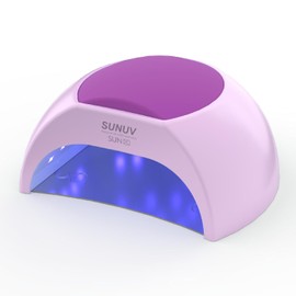 SUNUV SUN2C Nail Dryer UV LED Nail Lamp for Gel Nails, 10, 30, 60, 90s Timer, Automatic Infrared Sensor, Suitable for Manicure and Pedicure, Gift for Women (Purple)