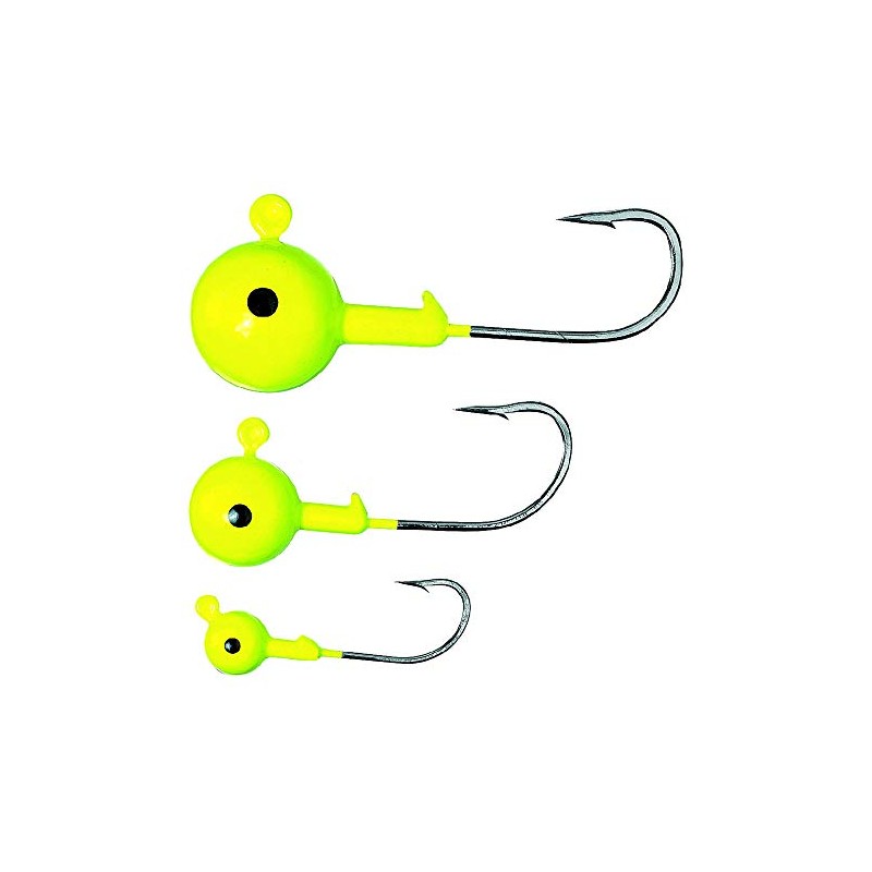 Jenzi Jigheads Heavy Duty Yellow Fluorescent, 6/0 30g