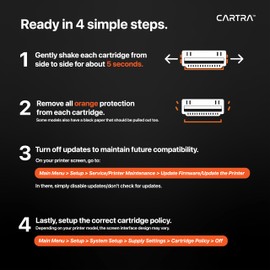 CARTRA 206X 4 Pack High Yield Toner Cartridge Set for HP MFP M283cdw Printer, Color Laserjet Pro M283fdw, M283fdn M283cdw M283, M255dw, M255nw M255, M282nw M282 Series, 206A W2110X