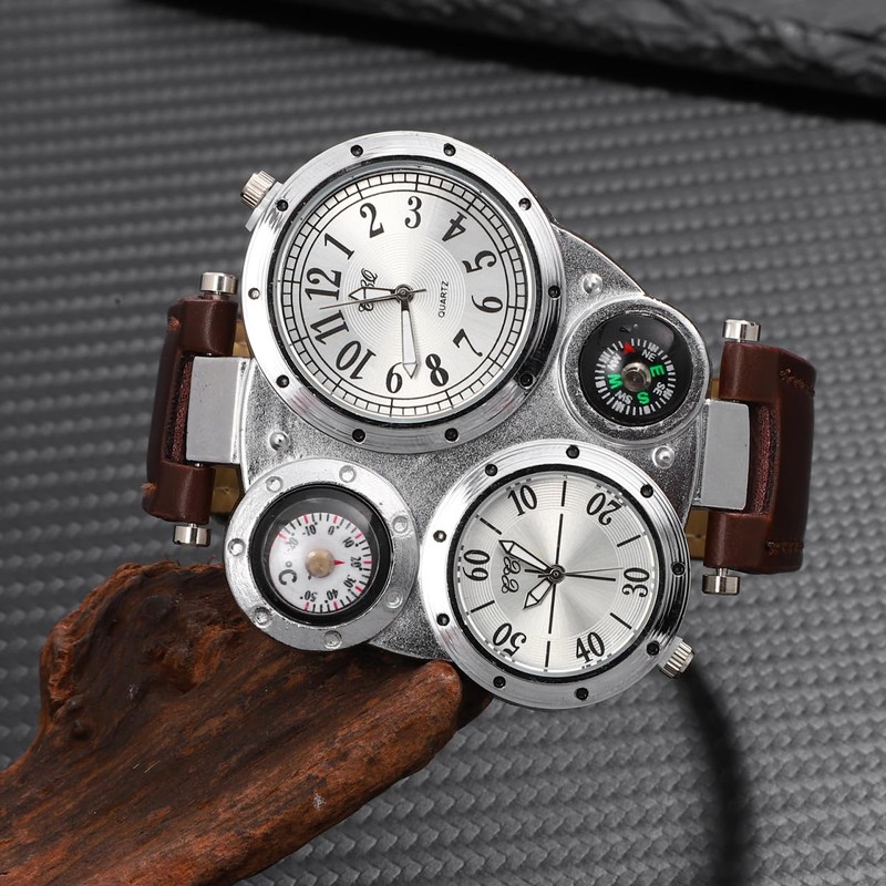 NICERIO Mens Big Face Watches - Cool Wrist Watch Genuine