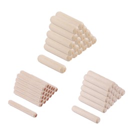 M6 M8 M10 Wooden Dowels Assorted 235 Pcs Round Wooden Dowel Hardwood Dowels Pins Solid Wood Plugs Dowel Rods for Furniture Woodwork DIY Crafting