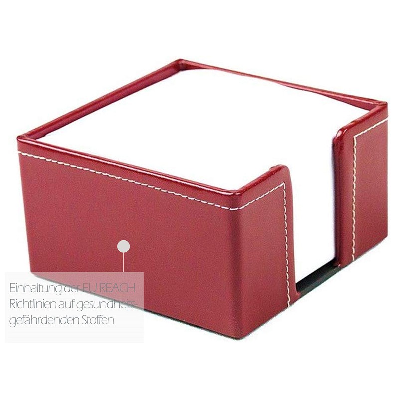 DELMON VARONE - Cambridge Top Grain Red Leather Note Box