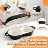 Mini Double Dutch Oven for Sourdough Bread Baking, 2.6QT (Black)