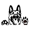 Car Sticker Black German Shepherd Sticker 18 cm Black German
