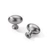 khtumeware 10 Pack 1-3/8 Inch Oval Brushed Satin Nickel Cabinet