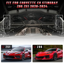 Bracingo Rear Trunk Support Rod Base fit for Corvette C8 Stingray Z06 Z51 2020-2024,Rear Engine Hatch Lift Hydraulic Hood Shocks Struts Brackst Replacement,Aluminum Hood Lift Rod,Glossy Black