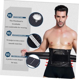 Mipcase Men Women Slimming Trimmer Waistband Wrap Workout Belt XL Black Calorie for Fitness and Exercise
