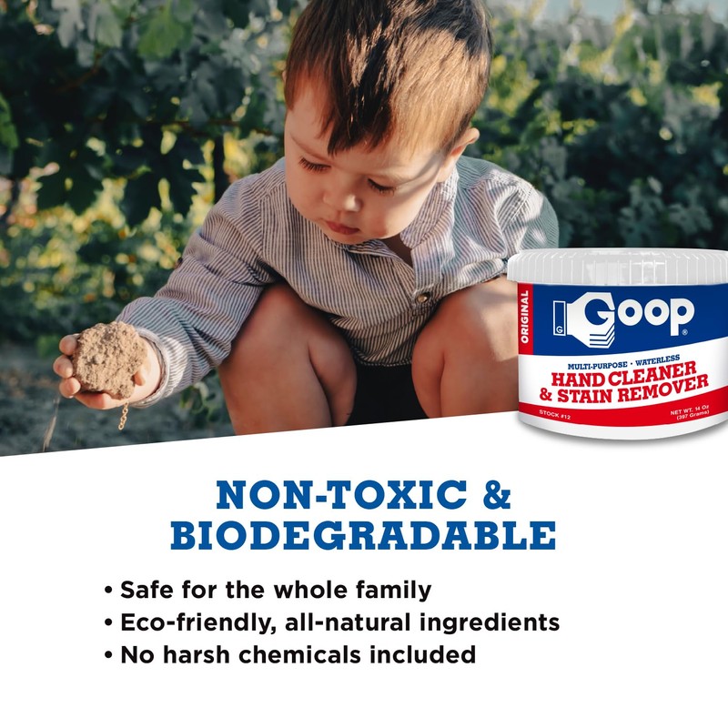 Critzas Ind. Goop Multi-Purpose Hand Cleaner- Waterless Hand Degreaser, Laundry