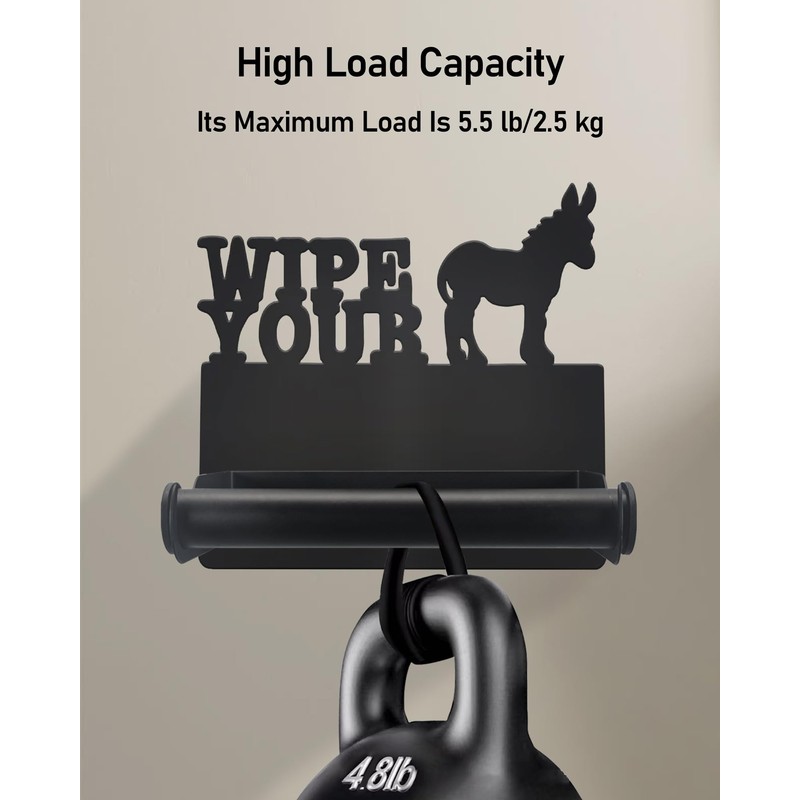 Wigag Donkey Toilet Paper Holder Wall Mounted, Bathroom Decorative Metal