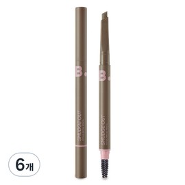 Vanilla Co. Banila Co. B by Banila Smudge Out Detail Brow Pencil 0.3g, 6 Pieces, 02 Ash Gray / 바닐라코 비바이바닐라 스머지 아웃 디테일 브로우 펜슬 0.3g, 6개, 02 애쉬 그레이