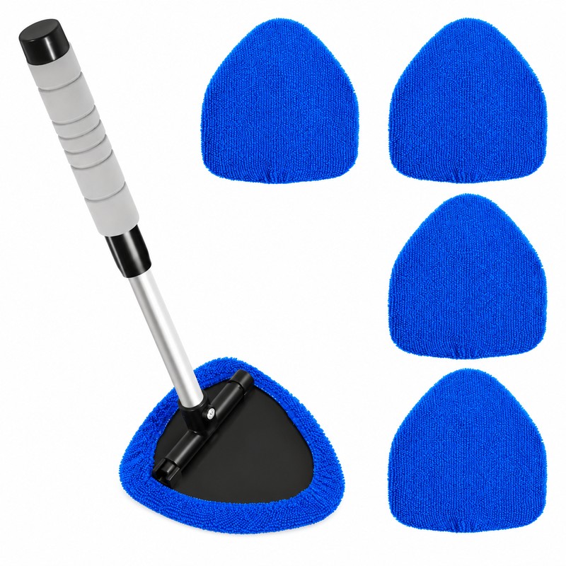 Telescopic Car Windshield Cleaner for Interior Glass – 180° Rotating
