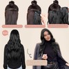Clip in Hair Extensions 4Pcs Long Wavy Hair Dark Red