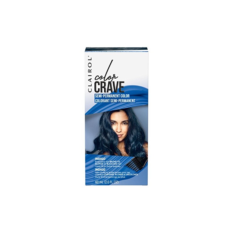 Clairol Color Crave Semi-Permanent Hair Dye, Indigo Hair Color, 1