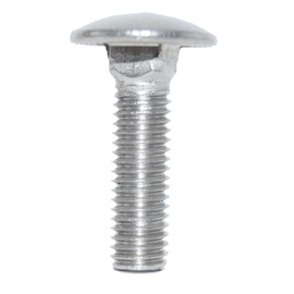 Carriage Bolts M8 x 60/60 Pack of 6 Round-Head Screws with Square Neck DIN 603 A2 Stainless Steel