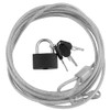 DEKTON DT70308 Security Cable and Lock, Silver