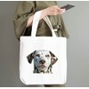 AdriLeo Dalmatian Shopping Bag (Brown Spots), White with photographic print