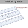 Viaky Transparent Plastic Ruler Set, 3 Pieces 15cm+20cm+30cm Measuring &