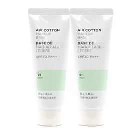 The Face Shop Air Cotton Makeup Base 35gx2_Mint / 더페이스샵 에어코튼 메이크업 베이스 35gx2개민트