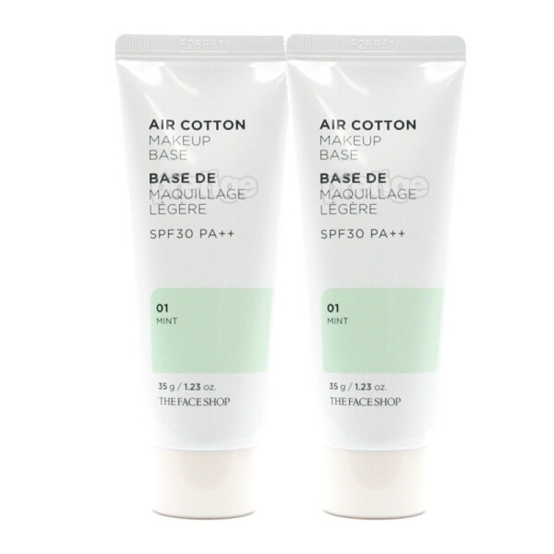 The Face Shop Air Cotton Makeup Base 35gx2_Mint / 더페이스샵