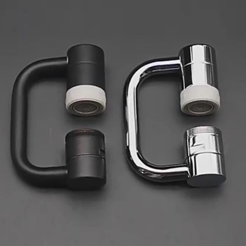LikeHome 2 Packs Matte Black Rotating Faucet Extender Aerator, Solid