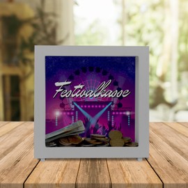 Festival Fund Frame Wooden Money Box for the Next Concert or Open Air Festival Event a Cool Money Box to Save at a Festival with Friends in Summer or on