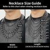 ChainsHouse Men Iron-Black Plating 6mm Wide Byzantine Link Chain Necklace