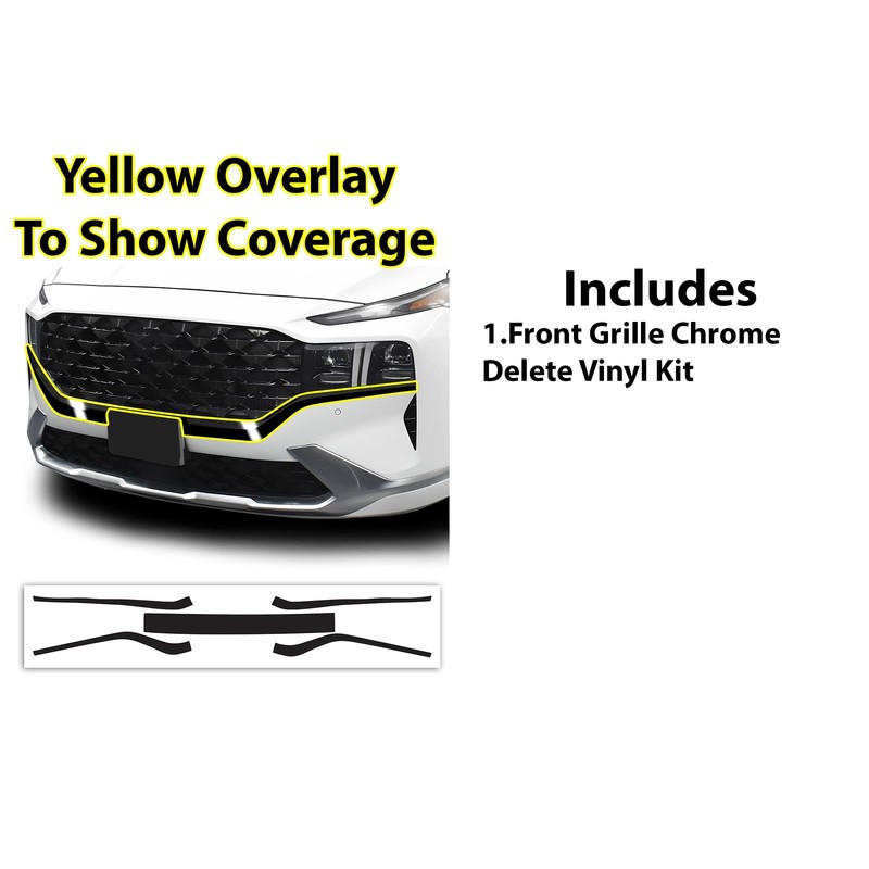 BOGAR TECH DESIGNS Fits Hyundai Santa Fe 2021-2023 Front Chrome