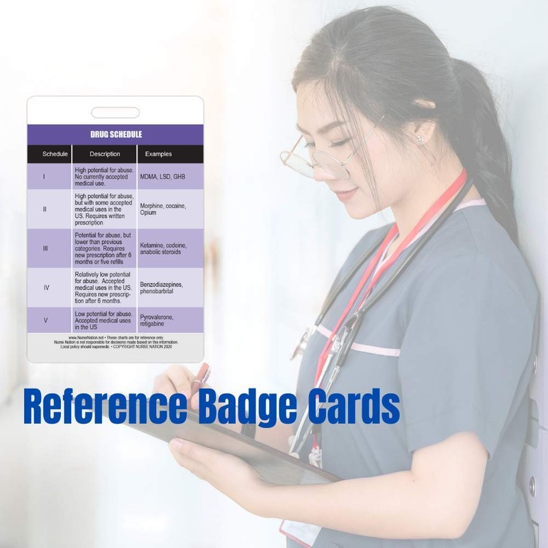 Drug Schedule Chart Reference and Pregnancy Category Reference Vertical Badge