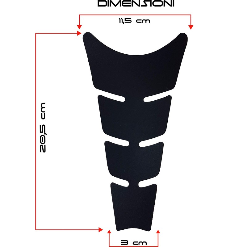 Quattroerre 18191 Tank Protector for Moto Flat Black Embossed