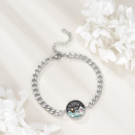 ANGSAU God is Greater than the Highs and Lows Bracelet for Men S925 Sterling Silver Highs and Lows Bracelet Christian Jewelry Gifts for Women Men