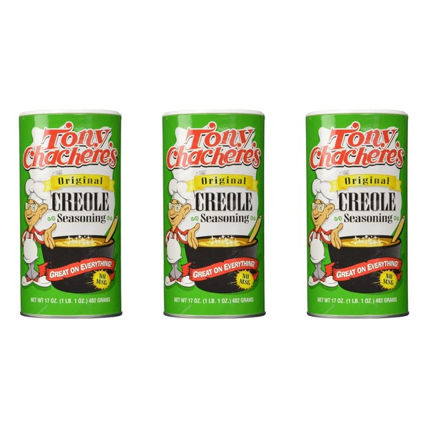 Tony Chachere Seasoning Blends, Original Creole, 17 Ounce, Pack of 3
