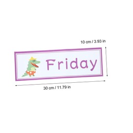 SHINEOFI 7pcs Days of Week Wall Decals Cartoon Animal Educational Stickers for Classroom Rooms Reminder Decor for Bright and Fun Wall Decor